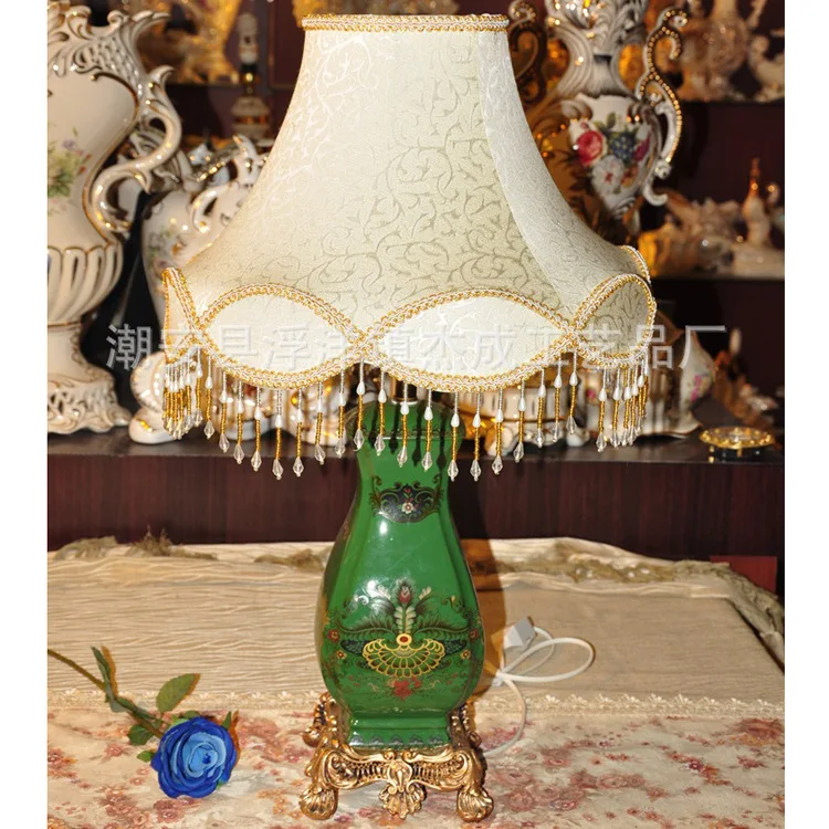 wholesale ceramic table lamp light in the bedroom bedlamp classical pastoral large concessions and more wind