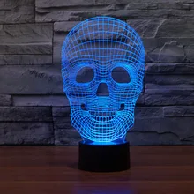 3D ночь Освещение USB зарядка Светодиодные лампы 7 цветов светодиодные Освещение