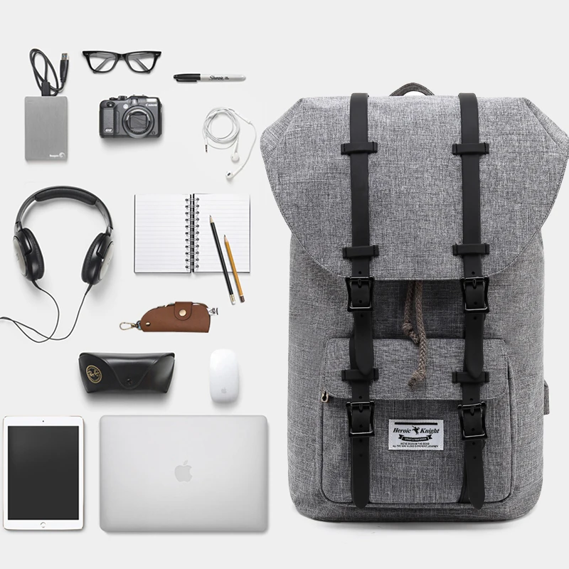 Винтажные мужские рюкзаки HK из ткани Оксфорд повседневные Рюкзаки Wayfarer для