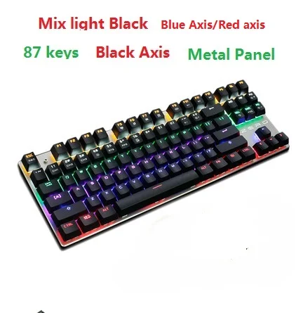 Metoo zero chave para jogos mecânica, azul e vermelha para pc desktop ou  laptop, 87/104 teclas|mechanical keyboard|gaming keyboardred switch -  AliExpress