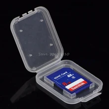 10 шт. SD Карта памяти SDHC Case Держатель Protector прозрачный Пластик ящик для хранения Z09 Прямая поставка