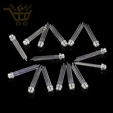 

10pcs/lot 5mm RGB LED Diode Emitting Diodes Common Cathode 4Pin Tri-Color LIGHT Emitting Diodes f5MM RGB LEDs Water Clear