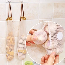 Breathable Fruit Vegetable Mesh Net Qualified Dropship Creative Furnishing Hollow Breathable Hanging Storage Bag Garlic Onion