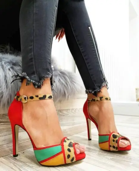 stretch fabric heels