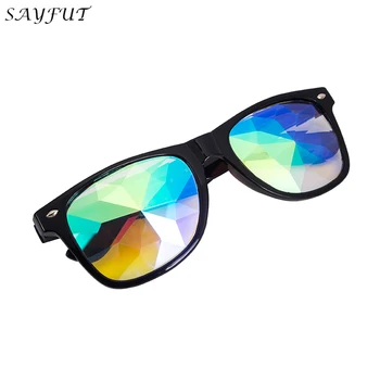 

SAYFUT Kaleidoscope Cool Glasses Rainbow Prism Diffraction Crystal Lens Sunglasses Goggles Steampunk Welding Punk Gothic Cosplay