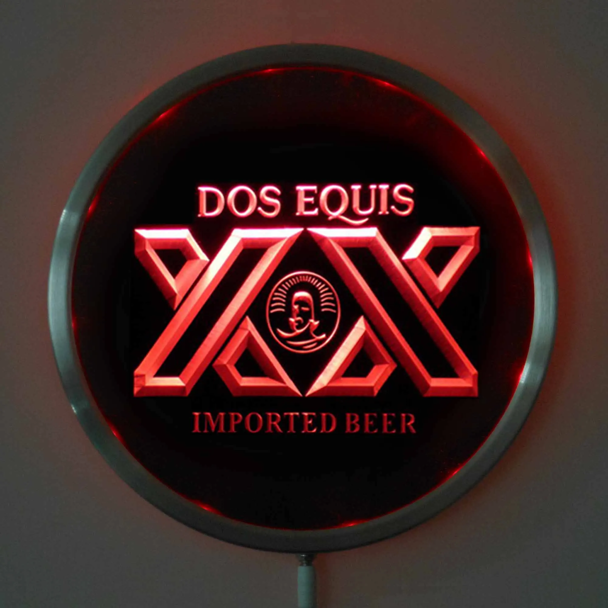 rs-a0042 DOS EQUIS Beer LED Neon Round Signs 25cm/ 10 Inch - Bar Sign with RGB Multi-Color Remote Wireless Control Function | Дом и сад
