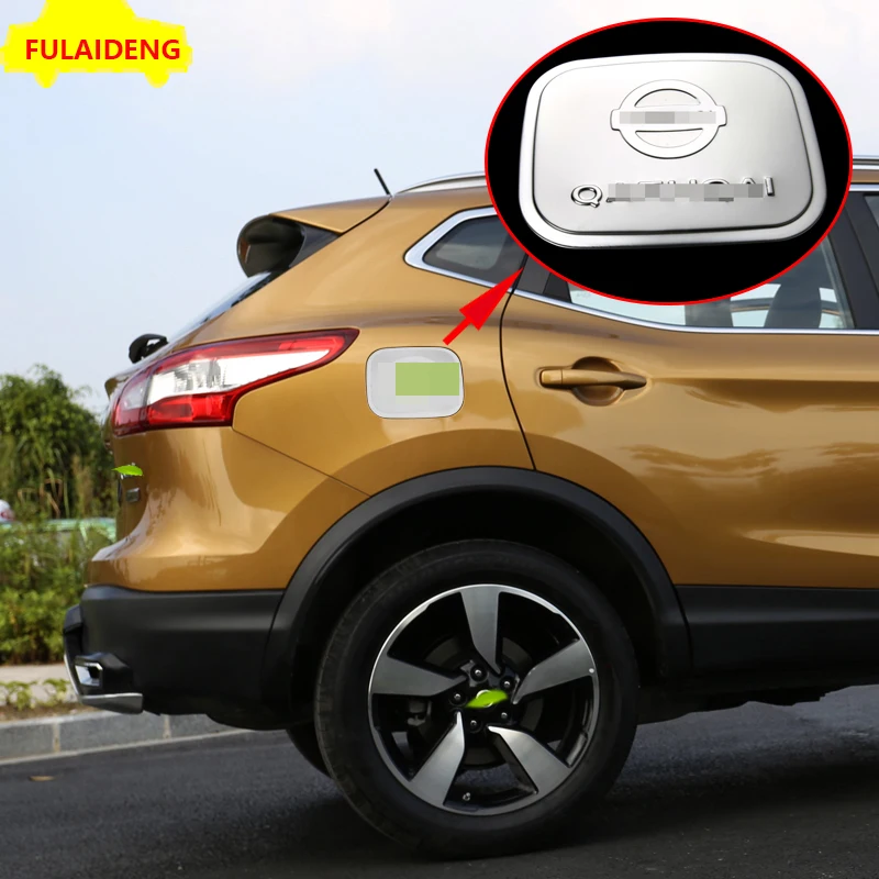 For Nissan Qashqai J11 2016 2018 Stainless Steel Fuel Tank Port Cover