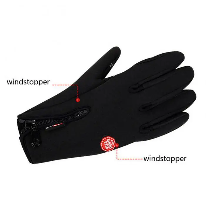 Для мужчин женщин Ветрозащитный Полный Палец кожа флис термальность защитные перчатки Спорт на открытом воздухе Рабочая пеший туриз