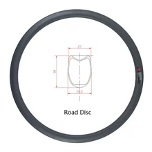 700c 38 мм x 27 мм ширина трубчатый дорожный дисковый тормоз карбоновый обод для велокросса, шоссейный гоночный 20 H 24 H 28 H 36 отверстий UD 3 K 12 K обод для колеса шоссейного велосипеда