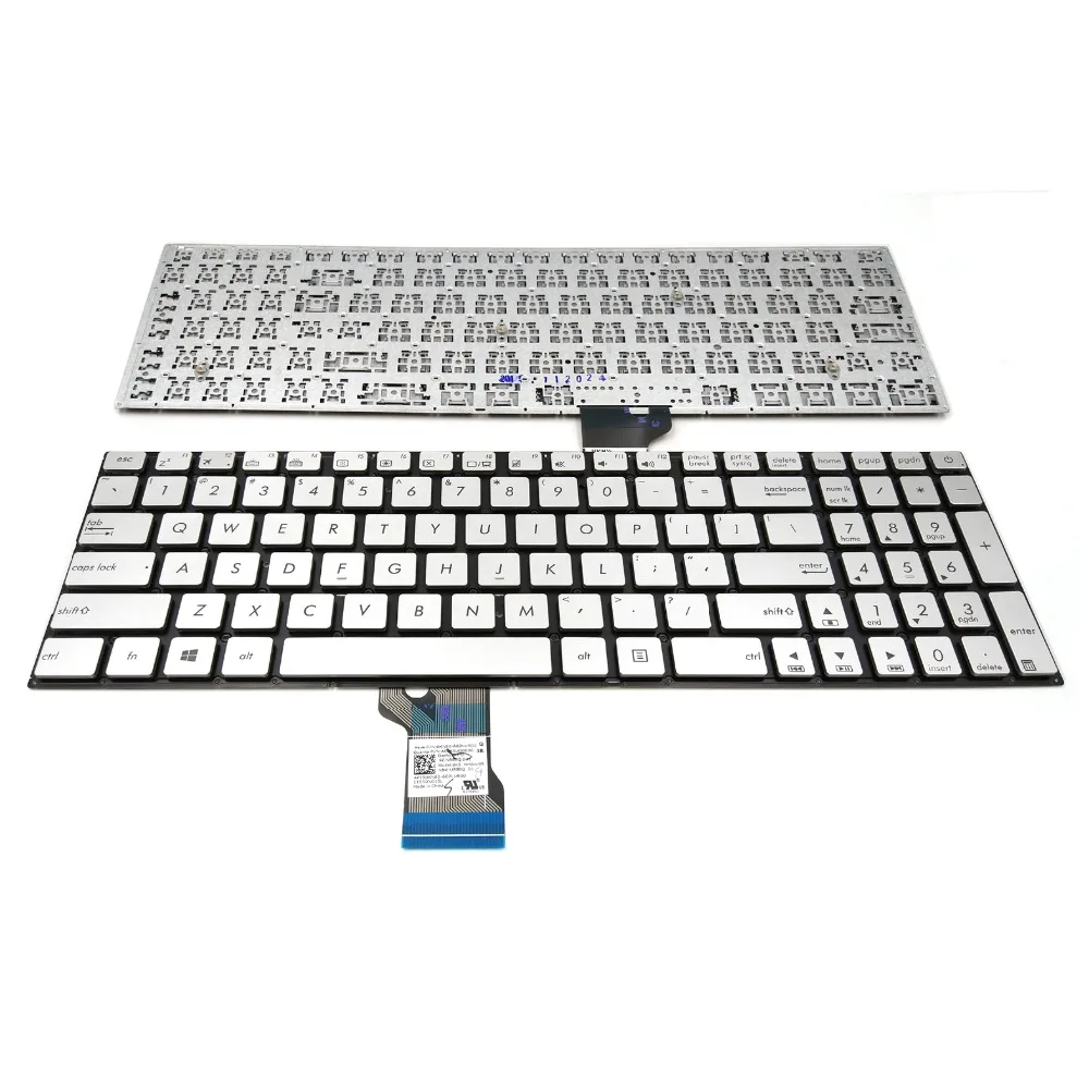 

New Laptop Keyboard for Asus ZenBook Pro UX501 UX501J UX501JW UX501V UX501VW Series US Silver Without Backlit Without Frame