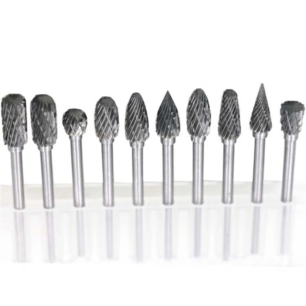 10pcs Dremel Carbide Burrs Drill Bit Set for Metal Woodworking Carving