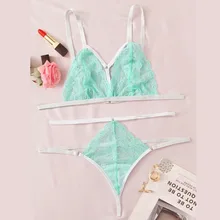 Женский бюстгальтер и тонкие прозрячные трусики в комплекте размера плюс S-XL модная кружевная одежда для сна, женское белье нижнее белье бюстгальтер и тонкие прозрячные трусики в комплекте lenceria conjunto белье 35