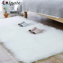 Enipate, белый ковер из искусственной овчины, пушистый шерстяной ковер, подушка для сиденья, оконная Подушка, декор для гостиной, спальни, балкона, 4 размера