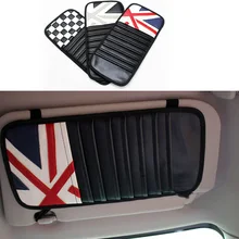 Car Styling PU Sunvisor CD Holder Jack Union Sun shading Decoration for MINI Cooper S Countryman