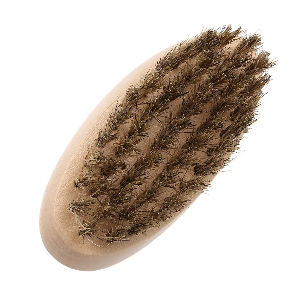 portable mens shaving brush wooden oval brush for beards