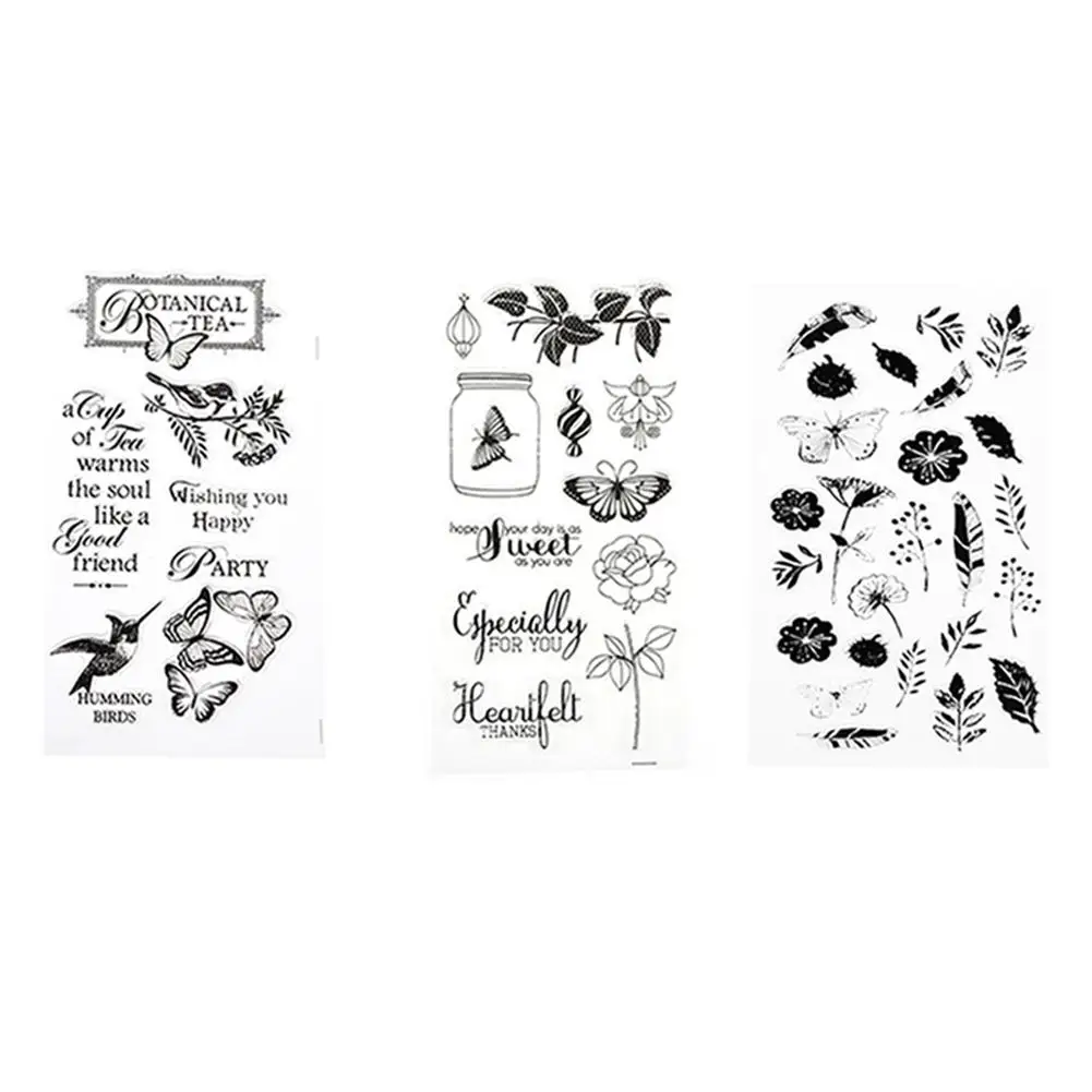 

Transparent Silicone Stamp Variety Patterns Reused DIY Notebook Card Postage Stamp Decorative Products