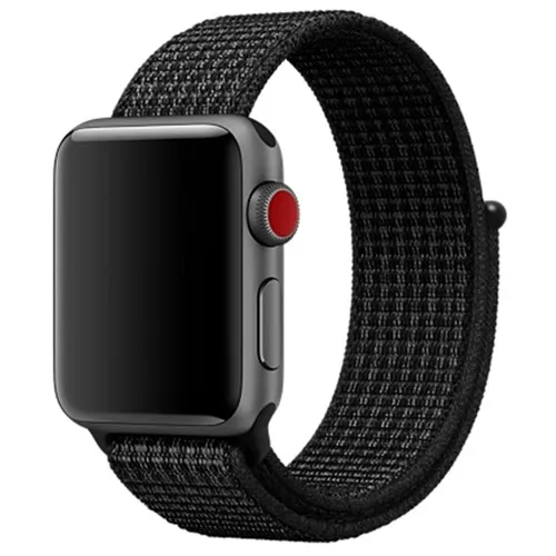 Ремешок для Apple Watch, ремешок для Apple Watch 5, 4, 44, мм, 42 мм, iwatch band 3, 2, 5, 42 мм, 38 мм, Спортивная петля, correa, нейлоновый ремешок для часов - Цвет ремешка: black white