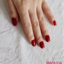 2017 fashion beautiful candy color Nail finished fake nails short Round head Round head 24pcs F0156