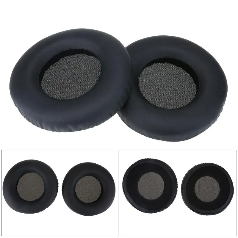 

1 Pair Leather+Foam Replacement Ear Pad Ear Cushion for AKG K550 K551 K553 Headphones 20mm Thickness Black Ear Pair