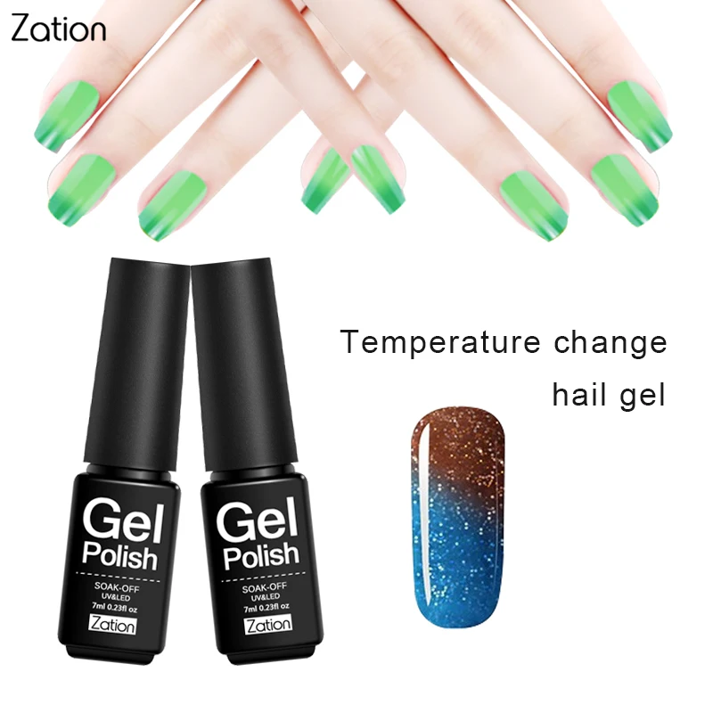 

Zation Temperature Changing UV Gel Design of Nail Primer Varnishes Need To Dry By UV LED Lamp Gel Lacquer Charming Manicure
