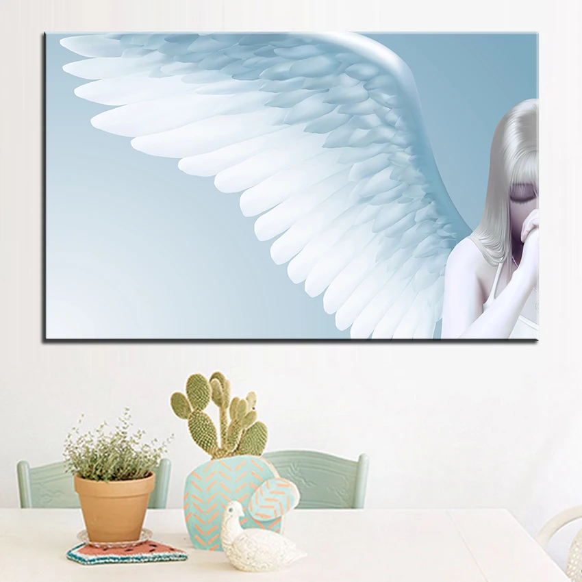 Large size Printing Oil Painting praying angel Wall painting Decor Wall