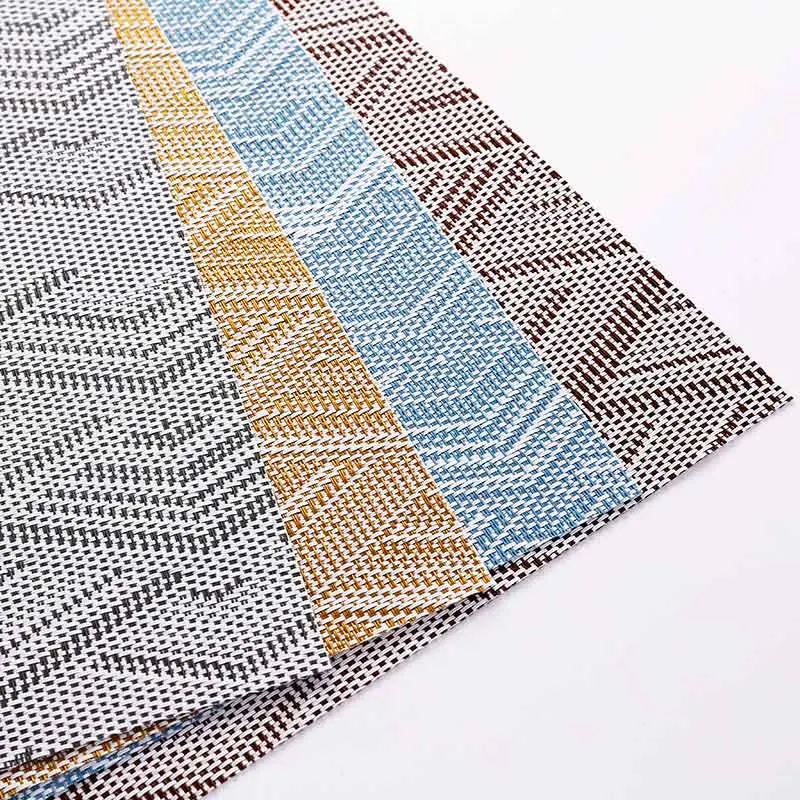 Meltset 4pcs/lot PVC Placemats Rectangle Table Mats For Dinning Table European Style Cup Pot Pads Kitchen Dining Decoration