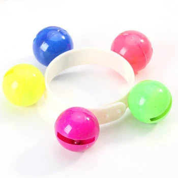 

2pcs Kids Baby Colorful Toy Cute Geometric Shape Plastic Ring Hand Rattle Hand Bell Musical Instrument Toys Gift