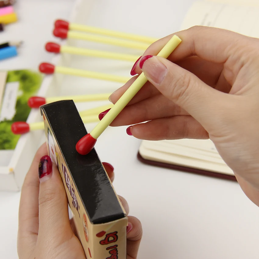 20 шт корейские креативные канцелярские принадлежности милые мини ручка-спичка школьные офисные шариковые ручки