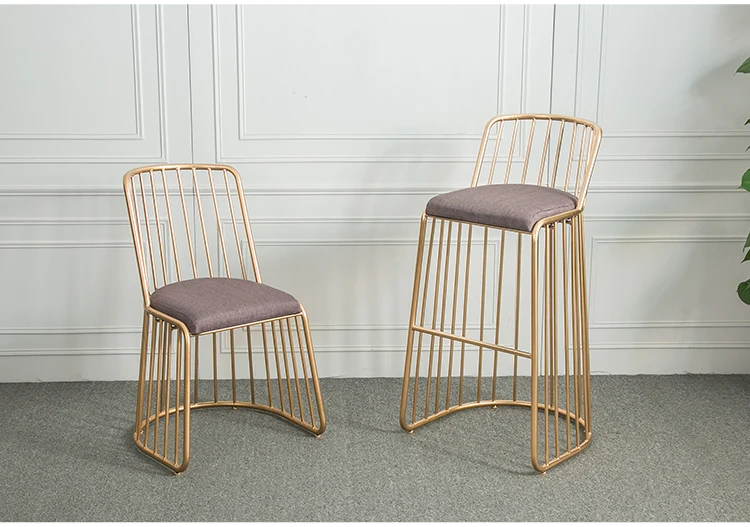D, современный скандинавский барный стул Стразы золотистые металлические ножки, обеденный стул гостиная комната для отдыха стул столовая
