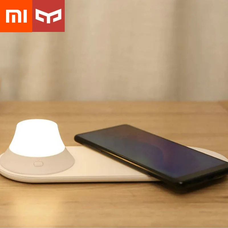  Presell Xiaomi Yeelight беспроводной зарядное светодиодный ночник Магнитная притяжения Быстрая зарядка для iPhone samsung huawei Xiaomi 