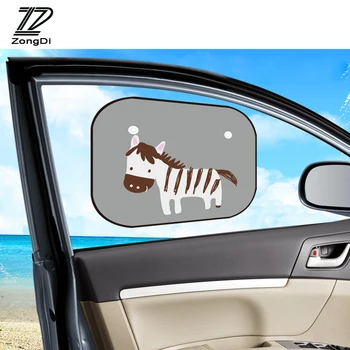 

ZD 2Pcs Carton Car Side Window Sunshade Cover For Chery tiggo Peugeot 307 206 308 407 207 Subaru impreza forester accessories