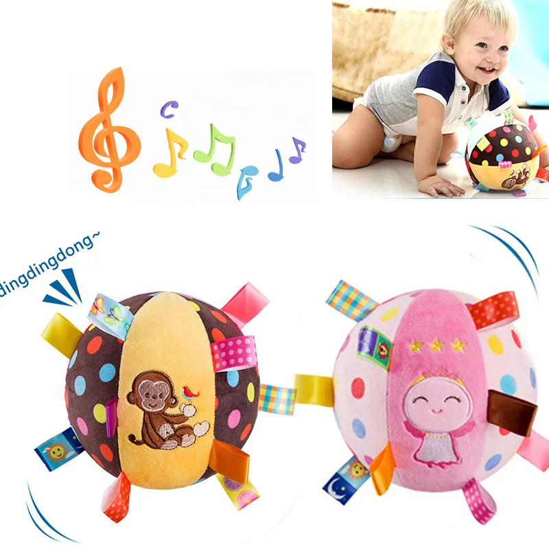 Игрушка-погремушка для новорожденных, мягкие плюшевые игрушки со звуком, развивающие игрушки для малышей, игрушка для малышей 0-12 месяцев