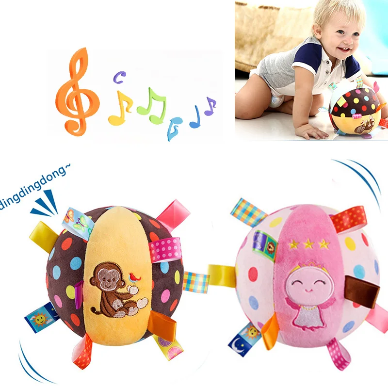 

Newborn Baby Rattle Ball Toys Soft Plush With Sound Baby Educational Toys Hand Grasp Ball Toddler Toy For 0-12 Months speelgoed