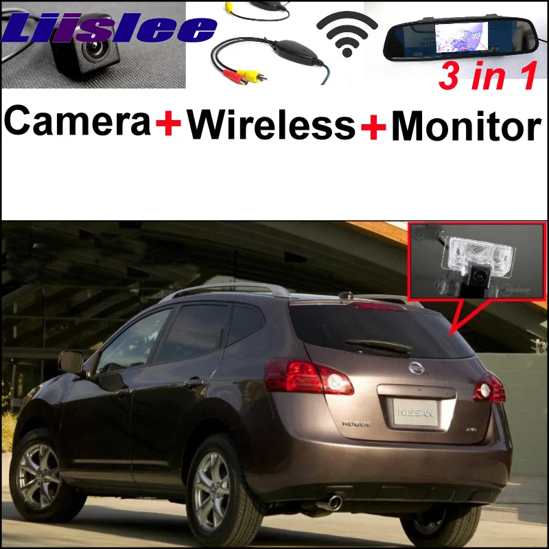 3 in1 Special Rear View Reversing Camera + Wireless Receiver + Mirror Monitor Backup Parking System For For Nissan Rogue 