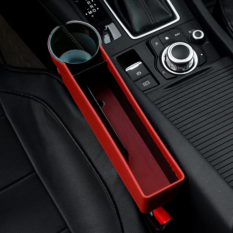 SUNZM 5 цветов черный коричневый кофе черно-красный доступны универсальные для левой и правой стороны автомобиля коробка для хранения на сиденье щелевая