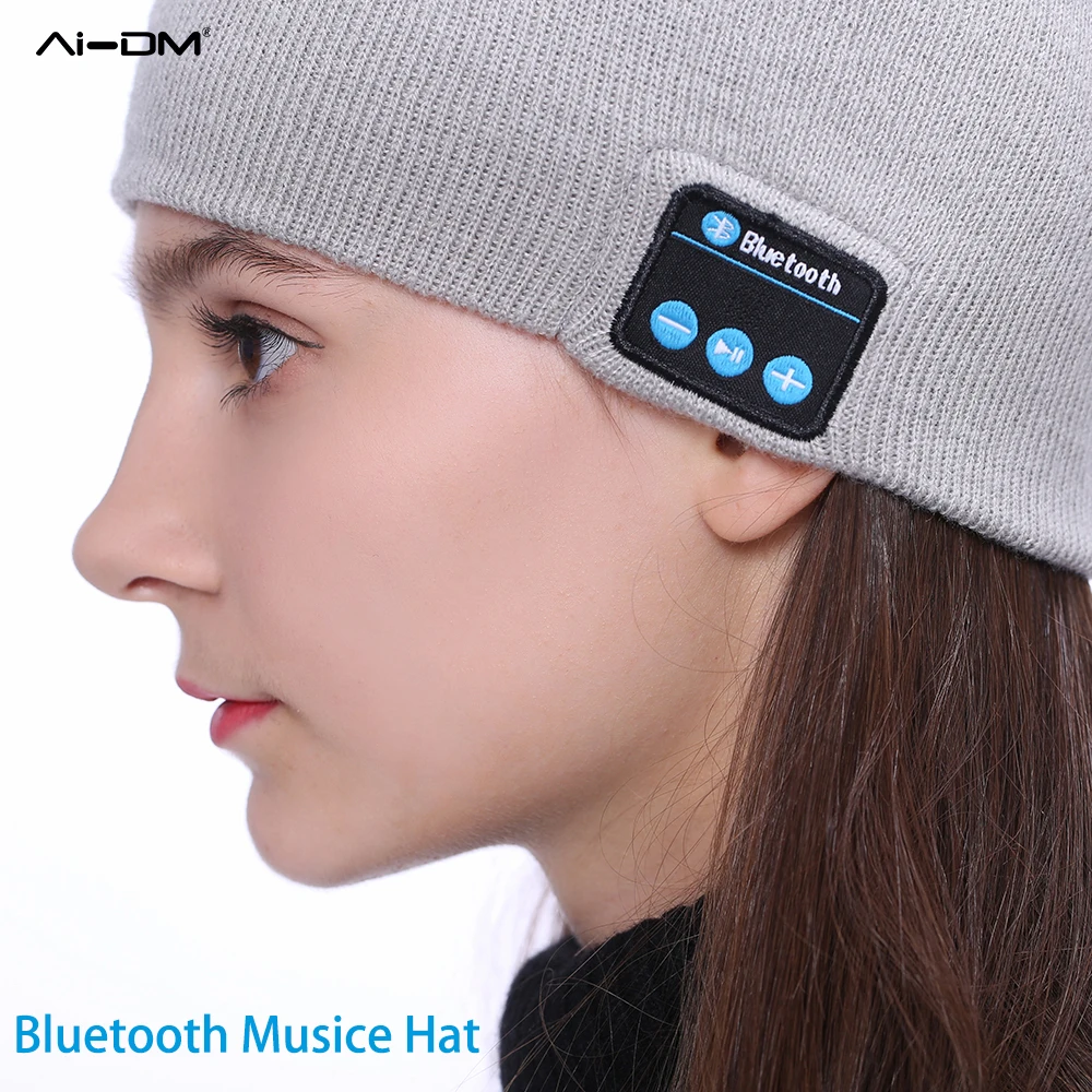 AIDM в Беспроводной Bluetooth наушники музыка шапка зимняя Утепленная одежда шапочки