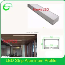 Хэнкс LED Клейкие ленты profily внутренняя Ширина 39 мм светодиод для поверхностного монтажа профиль alu профиль 1 м 20 шт./лот