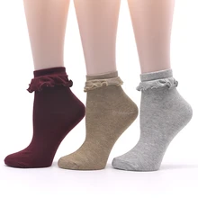 1/2 пары модных женских носков короткие носки с оборками милые мягкие удобные хлопковые носки для девочек-принцесс на весну и лето