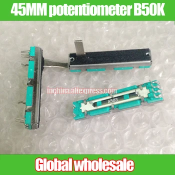 

3PCS 45MM mixer straight sliding double potentiometer B50K A50K-15MM