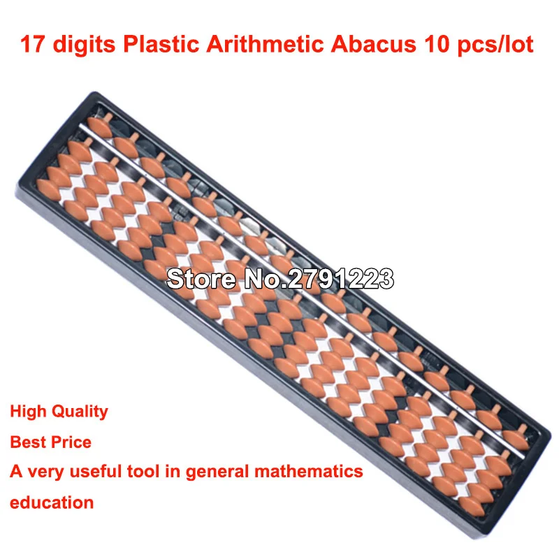 

Plastic Abacus Arithmetic Abacus Kids Calculation Tool 17 digits, 10 pcs/lot Mathematics Education for teacher Teaching