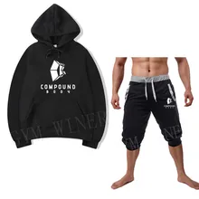 2 шт. наборы для ухода за кожей спортивный костюм для мужчин бренд толстовка с капюшоном+ шнурок шорты женщин мужской Patchwork ворк