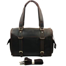 JOYIR Crazy Horse genuine leather luggage bag men travel bag european messenger shoulder bag for man travel duffle versatile6237
