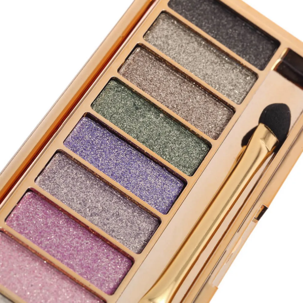9 Colors Eyeshadow Palette Women Diamond Bright Shining Colorful Makeup