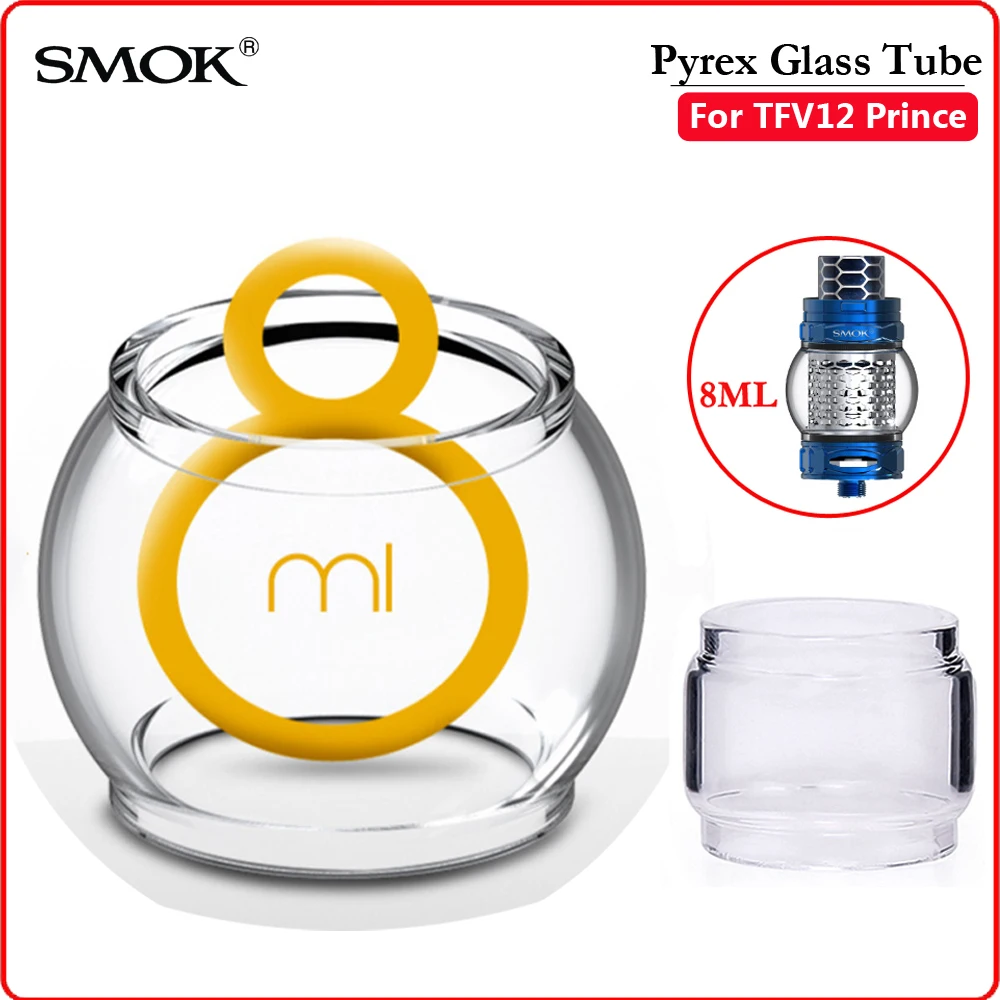 

Original SMOK TFV12 Prince Tank Replacement Bulb Pyrex Global Glass Tube 8ml Electronic Cigarette for V12 Prince Atomizer Tank