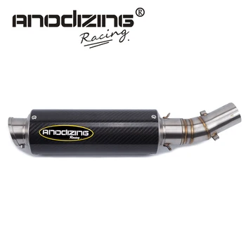 

Motorcycle Exhaust Muffler Link Pipe Carbon Fiber Exhaust middle Pipe Escape FOR KAWASAKININJA650/R ER6N ER6F 09-16