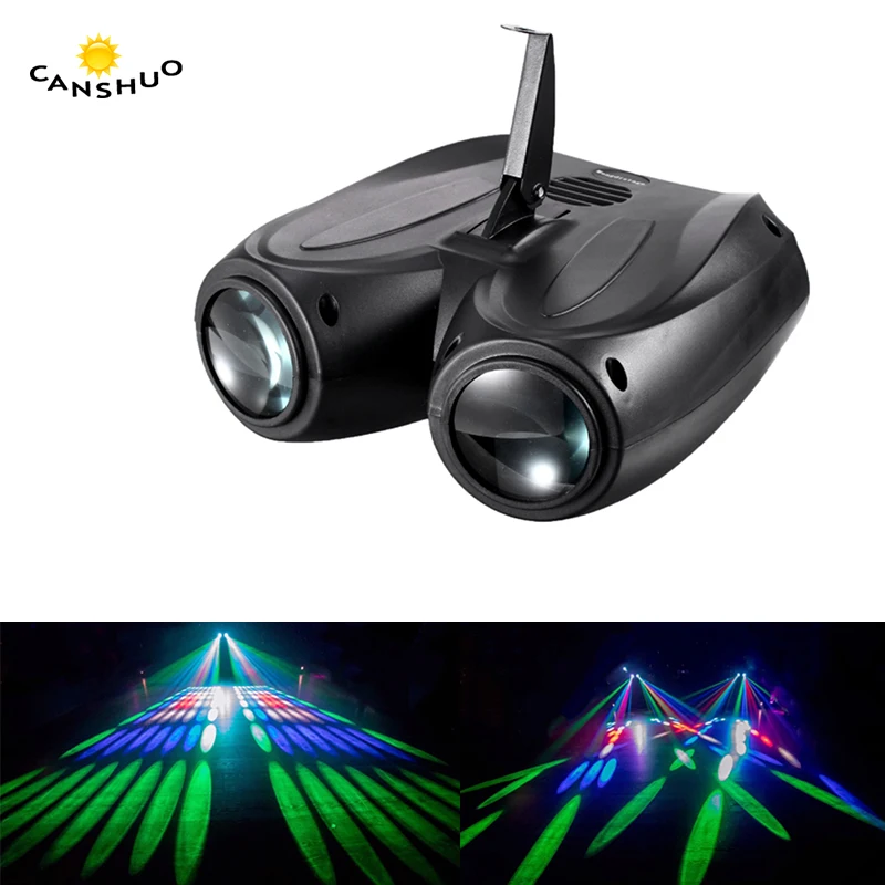 

Music Auto/Sound Actived 128 LED Lights Double/single Head Airship flash Laser Stage Effect Lighting Club Disco DJ Party Bar KTV