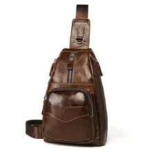 Новая мода из натуральной кожи Многофункциональные мужские нагрудные сумки на плечо и через плечо мужская повседневная маленькая сумка через плечо на молнии