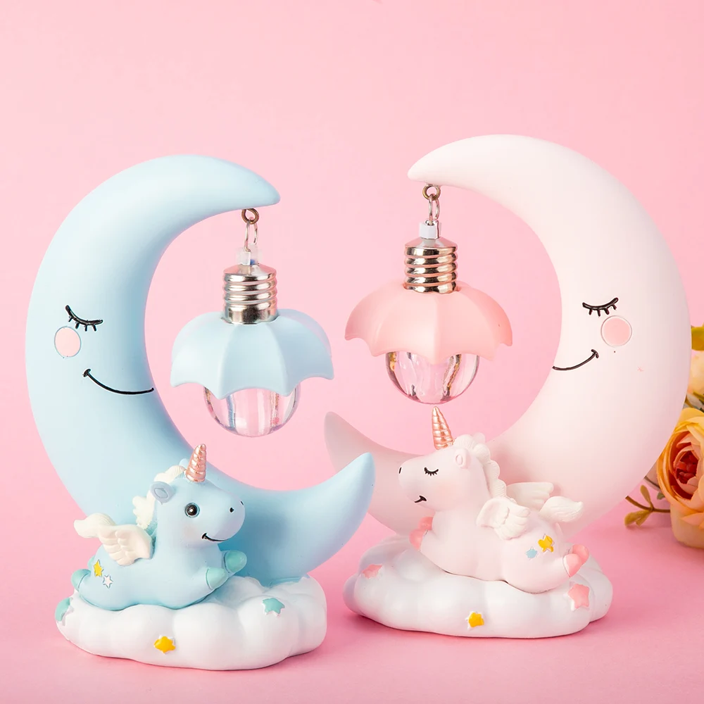 

Unicorn Light Night Lamp Children's Night Light Baby Bedroom Decorative Moon Lamp Battery-powered Night Light for Kids Gifts