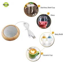 5V Metal Wood /Marbled color USB Warmer Heat Insulation Plate Milk Tea Coffee Mug Hot Drinks Beverage Heater with USB Gadgets