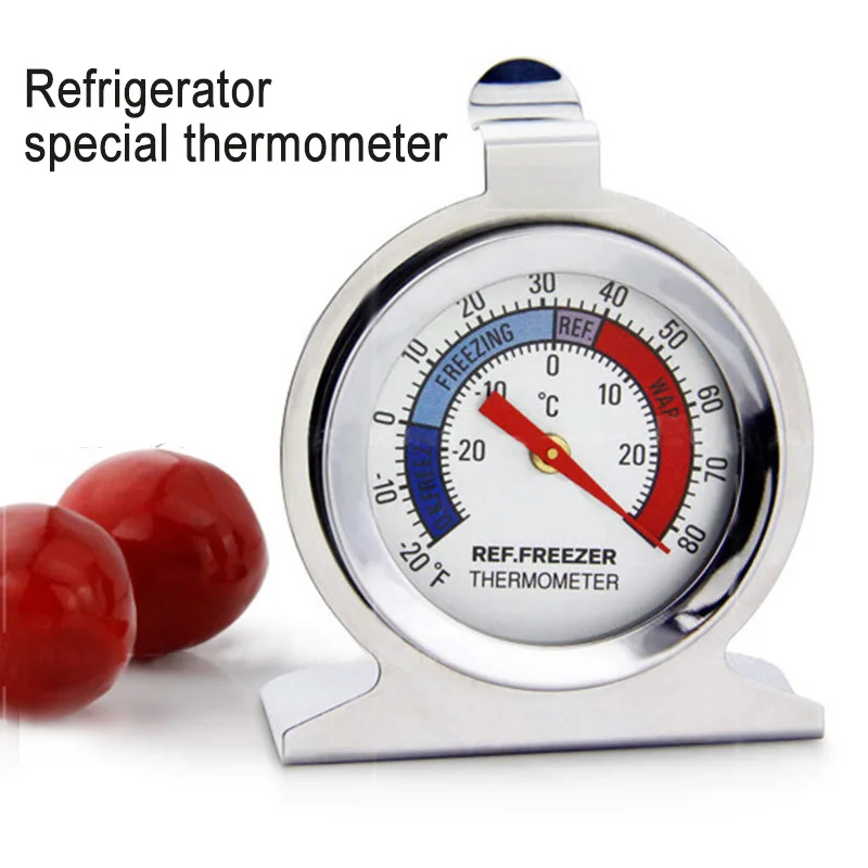 

2018 Hot Sale Refrigerator Freezer Thermometer Stainless Steel Dial Dail TypeType Fridge Temperature Measure Tool